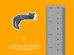 Cute Gray Cat Sticker