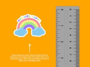 Nobody Cares Pastel Rainbow Sticker