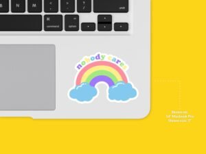 Nobody Cares Pastel Rainbow Sticker