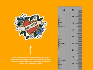 Dog Mom Sticker | Heart Sticker, Flower Sticker, Tattoo Sticker, Floral Sticker, Car Sticker, Waterbottle Sticker, Cute Dog Sticker