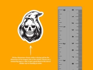 Skeleton Grim Reaper Sticker