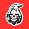 Skeleton Grim Reaper Sticker