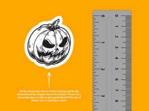 Jack O Lantern Pumpkin Sticker