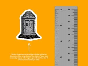 RIP Tombstone Sticker