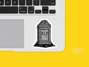 RIP Tombstone Sticker