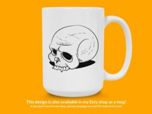 Vampire Skull Sticker