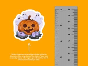Jack O Lantern Ghost Sticker