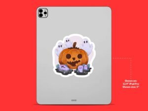 Jack O Lantern Ghost Sticker