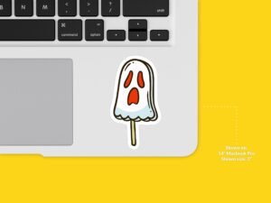 Popsicle Ghost Sticker
