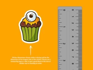 Eyeball Cupcake Sticker