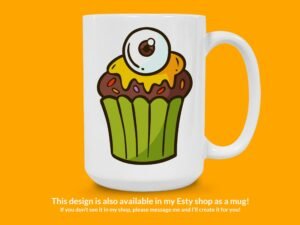 Eyeball Cupcake Sticker