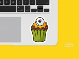 Eyeball Cupcake Sticker