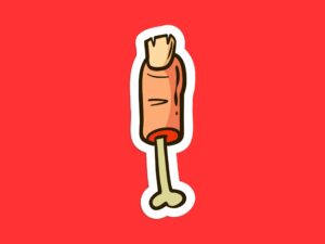 Zombie Finger Sticker