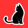Black Cat Sticker