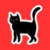 Black Cat Sticker