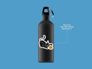 Black Cat Pumpkin Sticker