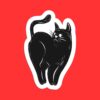 Goth Black Cat Sticker