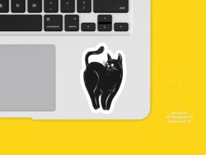Goth Black Cat Sticker