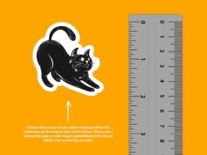 Goth Black Cat Sticker