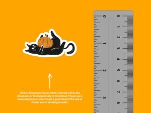 Black Cat Pumpkin Sticker