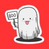 Boo Cute Ghost Sticker