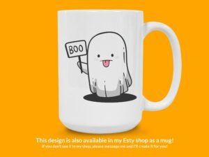 Boo Cute Ghost Sticker