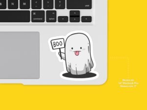 Boo Cute Ghost Sticker