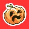 Weird Pumpkin Jack O Lantern Sticker