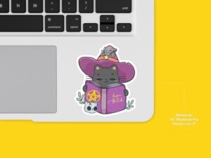 Basic Witch Cat Sticker