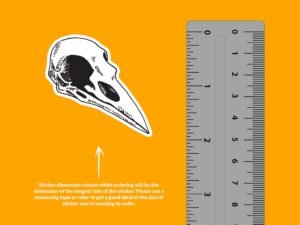 Bird Skull Sticker