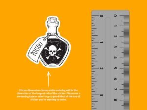 Poison Bottle Sticker - Bewitching Sticker Magic for Laptops, Journals, & More