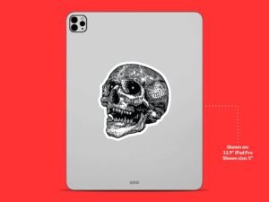 Hatch Human Skull Sticker