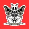 Skeleton Moth Sticker