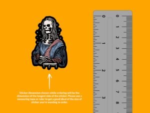 Skeleton Mona Lisa Sticker