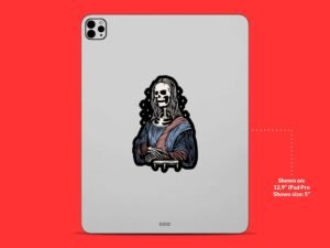 Skeleton Mona Lisa Sticker