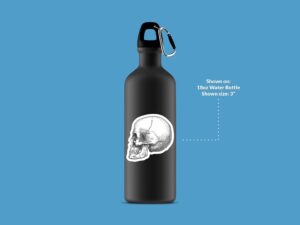 Hatch Drawn Skull Sticker