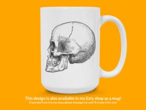 Hatch Drawn Skull Sticker