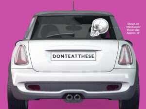 Hatch Drawn Skull Sticker