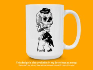 Dapper Skeleton Sticker