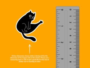 Funny Black Cat Sticker