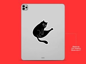 Funny Black Cat Sticker
