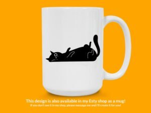 Silly Black Cat Sticker