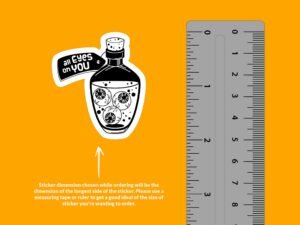 Gothic Eyeball Poison Bottle Sticker