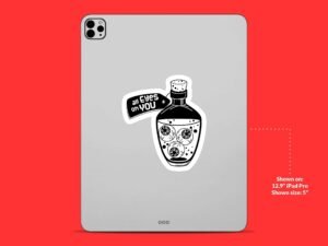 Gothic Eyeball Poison Bottle Sticker