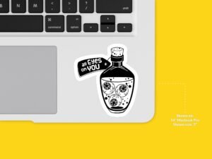 Gothic Eyeball Poison Bottle Sticker