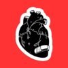 Bandaged Black Heart Sticker