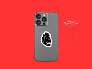 Bandaged Black Heart Sticker