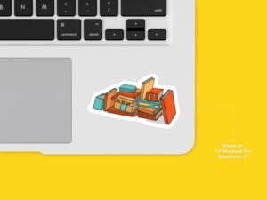 Reading Books Sticker