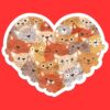 Heart Cats Sticker