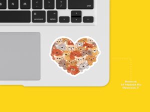Heart Cats Sticker